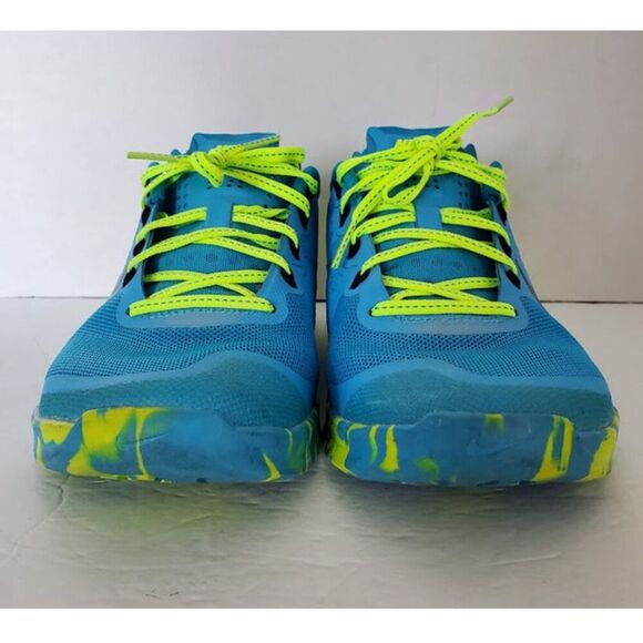Nike Metcon 2 AMP Blue Glow Volt Neon Yellow CrossFit Size 7 Y2K Retro Sport - Picture 4 of 11
